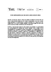 Boletín de prensa del Foro Iberoamericano de Cine Clubes Comunitarios en su primera edición 2010