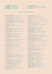 Lista de participantes del Seminario El Público del Futuro edición 2014