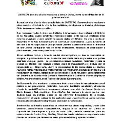 Boletín de prensa del cierre del Festival DISTRITAL, Semana de Cine Mexicano y Otros Mundos en 2010
