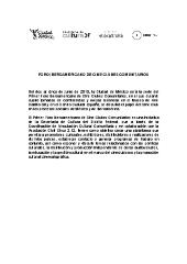 Presentación del primer Foro Iberoamericano de Cineclubes Comunitarios