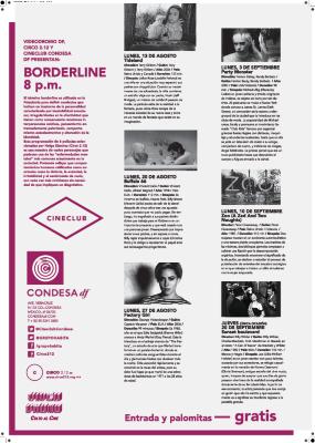 Poster con programa completo ciclo Borderline
